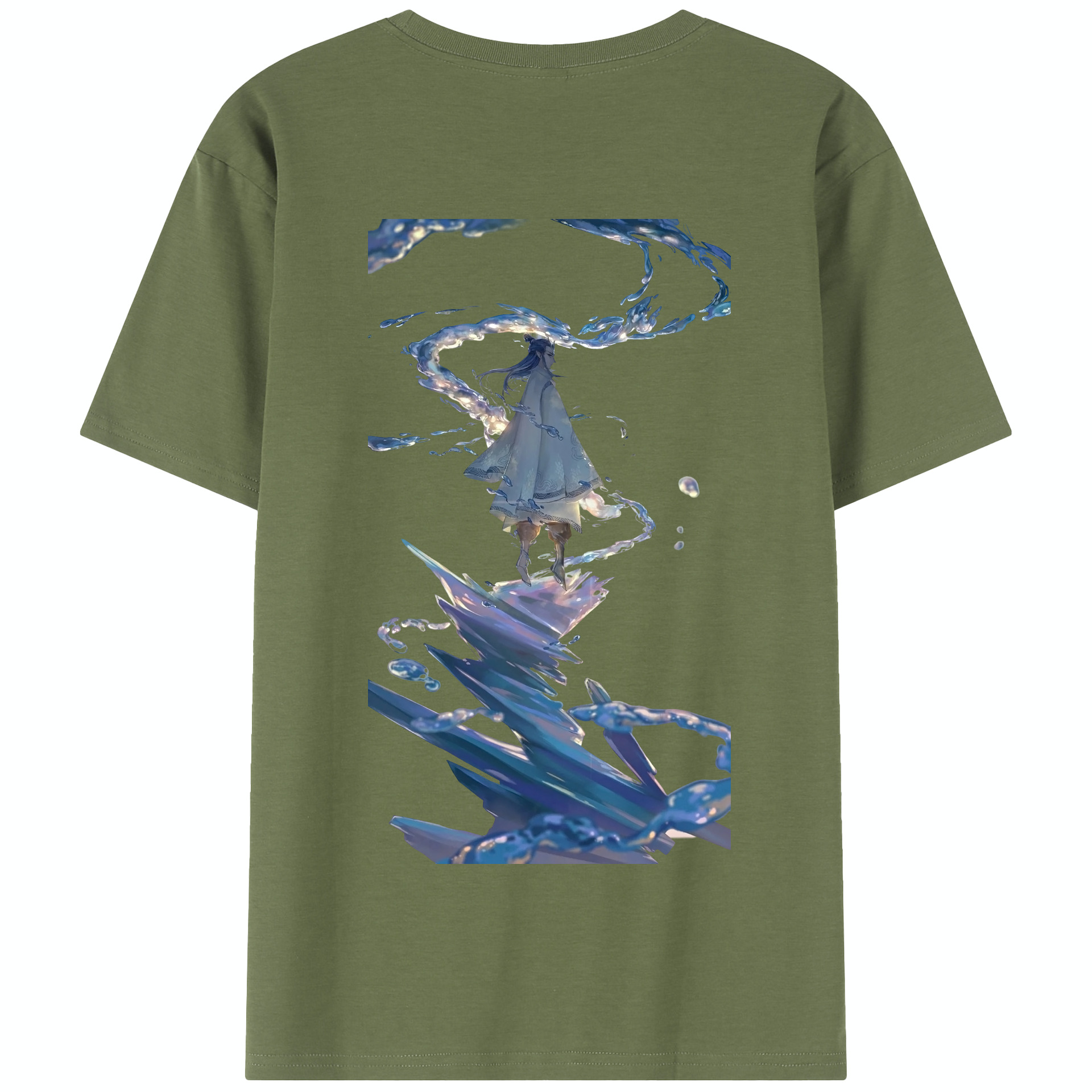 （画像用） Ne Zha 2 ナタ 魔童の大暴れ 綿100％半袖Tシャツ（背面プリント）